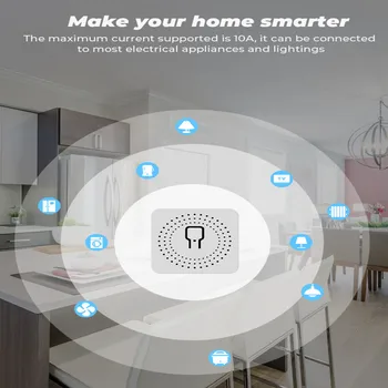 10/A16A Mini Tuya Smart Wifi DIY Prepínač Podporuje 2 Spôsob Kontroly Smart Home Univerzálny Pracuje S Alexa Domovská stránka Google Smart App Život