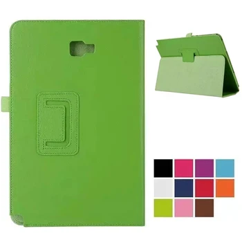 10 farieb Litchi 2 násobne business Smart PU Kožené Cover obal pre Samsung Galaxy Tab A A6 S S Pen P580 P585 10.1