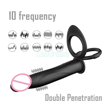 10 Frekvencia Double Penetrácia Vibrátor Sexuálne Hračky Penis Strapon Dildo Análny Vibrátor Konektor pre Človeka Dospelých, Sexuálne Hračky pre Začiatočníkov