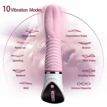 10 Frekvencia Jazyk Vibrátor Ženská Masturbácia Stimulátor Klitorisu Orálny Sex G Mieste Upozorňuje Masér Žena Dospelých, Sexuálne Hračky