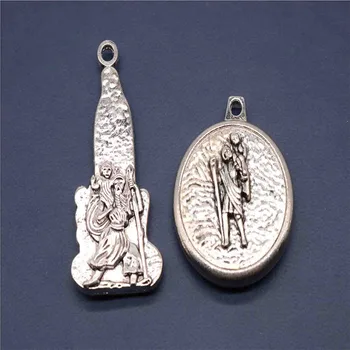 10 ks / Medaila Katolíckej Madony z Fatimy, Madonna Madonna z Fatimy, Ikona Medaila Svätý Krištof