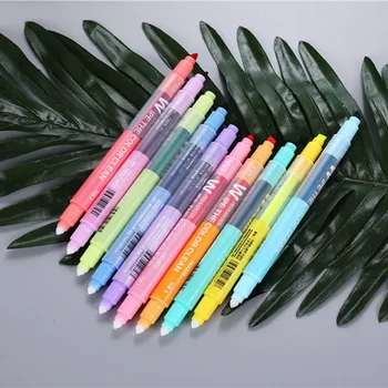 10 ks/veľa Vymazateľné pero, Zvýrazňovač, pastel fluorescenčné značky perá, Zvýrazňovače, kreslenie, maľovanie Umenie stacionárne Dodávky 04431