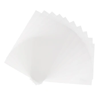 10 Kusov Bielych zmršťovacie Listy Shrinkable Papier pre KUTILOV, prívesky, šperky Závesné Dekorácie Tepla-shrink Papier