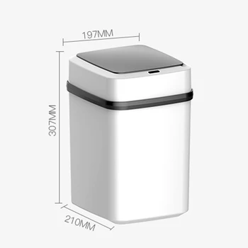 10 L USB, Smart Senzor Koša Automatické ligent Koša pre Kuchyňa/Spálňa/Obývacia Izba/Vaňa Izba