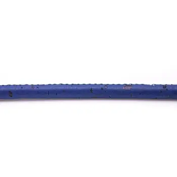 10 Metrov, portugalský prírodného korku 5mm modrá s čiernymi kolo korku kábel lano veľkoobchod šperky dodávky /Zistenia COR-177-10