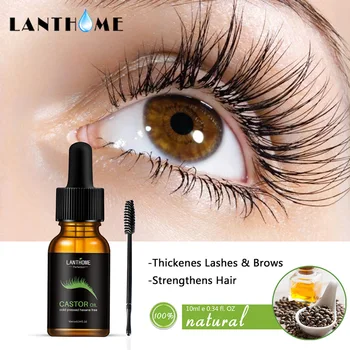 10 ml Ošetrenie Tekutým Rast Rias Sérum Enhancer Vyživujú Prirodzené Oko Lash Esenciálny Olej make-up Kozmetiky so Štetcom