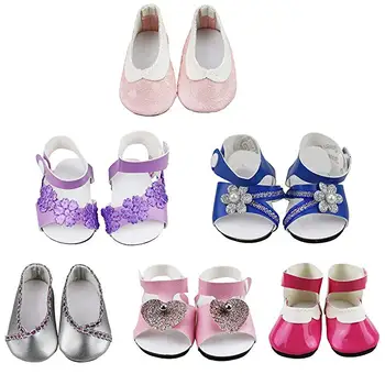 10 Párov Bábika Topánky Zahŕňajú Topánky Kožené Topánky Hodí 18-Palcové Americké Dievča Bábiku,43 Cm Baby Doll