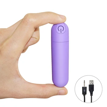 10 Speed USB Nabíjateľné G-spot Masér Mini Bullet Vibrátor Silné Vibrácie Vodotesný Análny Plug Dildo Sexuálne Hračky pre Ženy