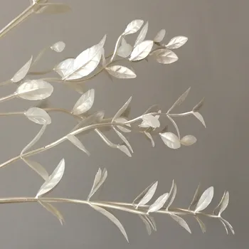 100 cm dlhé stonky Bambusa Pearly white list falošný list umelé domáce dekorácie bambusu biele svadobné dekor platic kvet