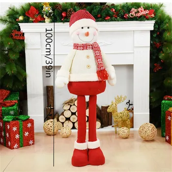 100 cm Veľké Červené Santa Claus Snehuliak Bábika Vianočné Dekorácie pre Domov Figúrka Nový Rok Vianočný Strom Ornament Veselé Vianoce