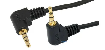 100 cm Vysokú Kvalitu 3,5 mm uhol stereo TRRS Mini AV konektor 4 pól 4conductor Audio Kábel Zlato platednew
