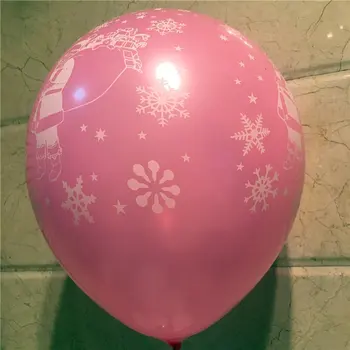 100 KS Veľké Latexový balón Veselé Vianoce vytlačené Festival Hélium Nafukovacie Koleso balóny Snehuliak dieťa globos strany balón