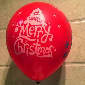 100 KS Veľké Latexový balón Veselé Vianoce vytlačené Festival Hélium Nafukovacie Koleso balóny Snehuliak dieťa globos strany balón