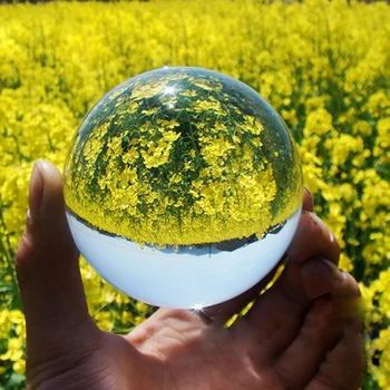 100 mm Číre Sklo Crystal Ball Lensball Umelé Krištáľovo Liečenie Oblasti Fotografie Rekvizity Darčeky Hot predaj Darček Dekoračné Gule
