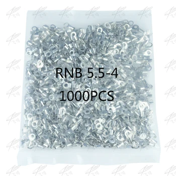 1000PCS RNB5.5-4 neizolované prstencom elektrické drôty krimpovacie nahé konektor AWG 12-10