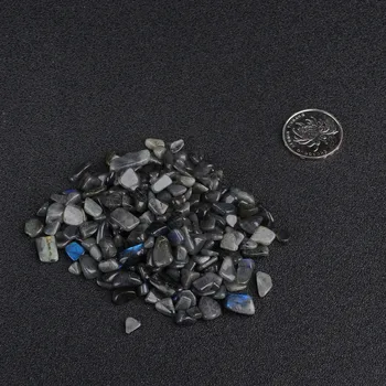 100g 5-12 mm Krásna Prírodná Šedá Moonstone Crystal Štrku Rozhádzané Čipy Kameň Liečivých Prírodných Kameňov a Minerálov