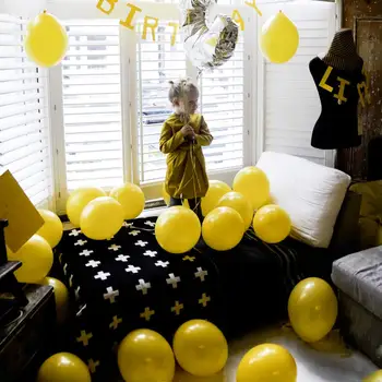100ks 10 cm Sivá Biela, Žltá Balón Arch Strany Balóny Garland Auta Svadobné Baby Sprcha Narodeninovej Party Dekorácie Globos