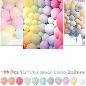 100ks 10 palcový Macarons Latexové Balóny Balony Narodeninovej Party Candy Balón Narodeninovej Party Dekorácie Dospelých Dieťa Sprcha Svadbu