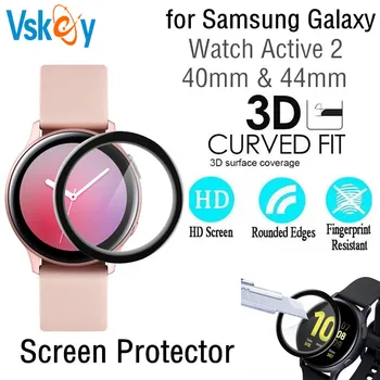 100KS 3D Soft Screen Protector Samsung Galaxy Sledovať Aktívny 2 40 mm 44 mm Plný Kryt Ochranný Film (Č Tvrdeného Skla)
