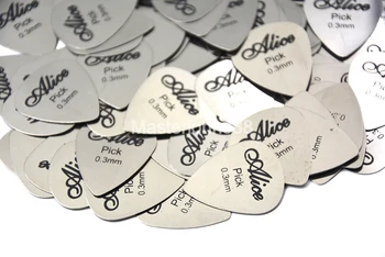 100ks Alice AP100S 0,3 mm Štandardný Chrome Kovu, Nehrdzavejúcej Ocele Sníma Elektrické Gitary, Basy Vyberá Plectrums
