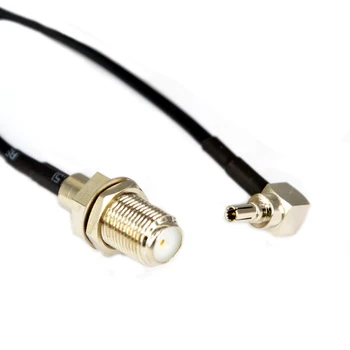100ks F CRC9 kábel F ženy do CRC9 pravý uhol RG174 Pigtail kábel 35-60 cm pre 3G/4G USB Modem