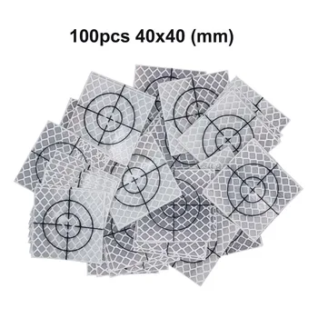 100ks Reflektor Plech 40 x 40 mm ( 40x40 ) Reflexné pásky cieľ pre totálna stanica podiel farba