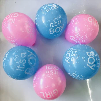 100ks/veľa 12inch Happy Birthday Dekorácie Balóny Jasné Modré, Ružové a Hélium Balóniky je To Chlapec, Dieťa 1. Narodeniny Latexové Balóny