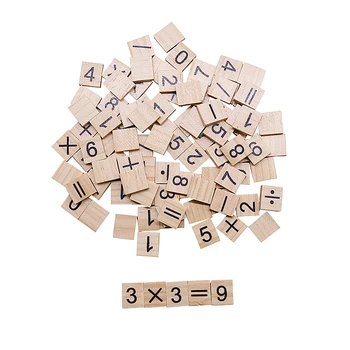 100ks/veľa Drevené Scrabble Drevené Písmená Abecedy Scrabble Čierne Písmená A Číslice Digitálny Puzzle, Drevené Hračky pre Deti Priazeň