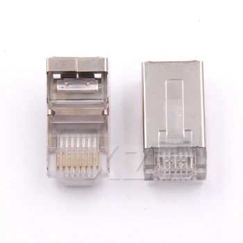 100ks/veľa konektor rj45 cat6 tienené siete konektory rj45 plug-8p8c svorky pre stp Kábel siete ethernet prepínače modem