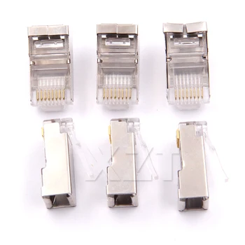 100ks/veľa konektor rj45 cat6 tienené siete konektory rj45 plug-8p8c svorky pre stp Kábel siete ethernet prepínače modem