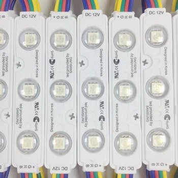 100ks/veľa LED Vstrekovanie 5050 RGB LED Modul 1.5 W 12V nepremokavé Farby premenlivé led moduly na osvetlenie podsvietenie
