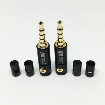 100KS Vysokej Kvality 3,5 mm Mužskej 4 Pólmi Stereo Audio Jack Konektor pre 2 4 6 mm, Kábel DIY Opravy Slúchadlá Adaptér