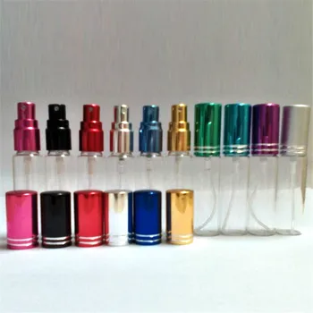 100PC 5ML 10-ml sklenené Naplniteľné Prenosné vzorka parfumu fľaše Cestovné Sprej Rozprašovač Prázdne parfum fľašu mini nádobu