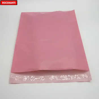 100x Vlastné logo Vytlačené Detská Ružová Farba Tašky Post Tašky Poly Mailing Tašky pre Oblečenie Obchode Poštovné Nakupovanie