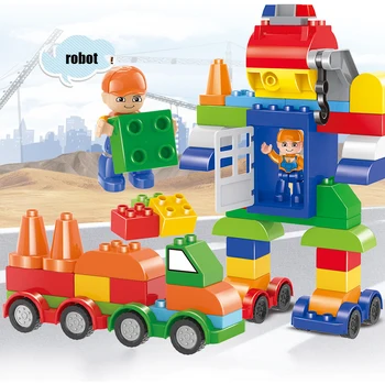 106pcs Stavebné Bloky Kompatibilné Veľké Veľkosti Blokov Auto Vzdelávacie Záľuby, Hračky Pre Deti, Cool Darček