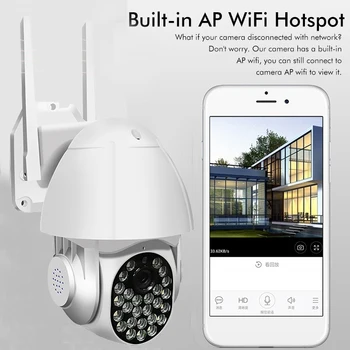 1080P Bezpečnostné Kamery, WIFI, Vonkajší PTZ Speed Dome Bezdrôtové IP Kamery CCTV Pan Tilt 4X Zoom IČ Siete Dohľadu P2P CAM