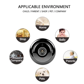 1080P HD Nočné Videnie Mini Wifi Kamera Home Security WIFI Kamera Dohľadu INFRAČERVENÉ Nočné Videnie Pohybu Rozpoznať Monitor P2P CCTV