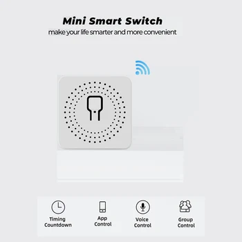 10A/16A Tuya Inteligentný Život MINI Časovač Bezdrôtový Wifi Smart Switch Regulátor Pracovať S Alexa Domovská stránka Google Smart Home Prepínače Modul
