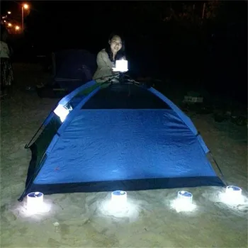 10LED Camping Solárny Skladacia Nafukovacie Prenosné Svetlo Lampy Vonkajšie Nepremokavé Turistická Rybolov, Osvetlenie LED Solárne Svetlo