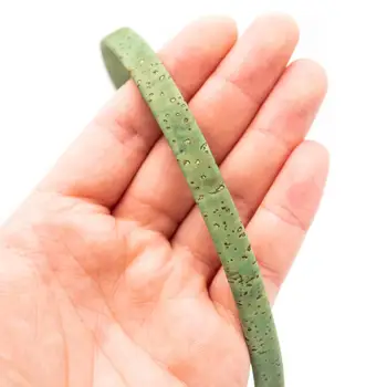 10METER 10 mm ploché Zelená Korku Kábel portugalského korku šperky dodávky /Zistenia kábel vegánska COR-353