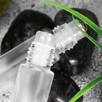 10pcs 10 ml Esenciálny Olej Navi Fľaše Prázdne Sklenené Fľaše s Rolling Perličiek na Masáž Náteru Vzorky (Matné Farby)