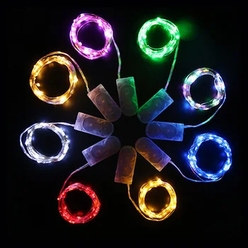 10Pcs 1M/2M/3M/5M Medený Drôt LED Reťazec osvetlenie, Batérie, osvetlenie Víla Girlandy Na Vianočné Dovolenku Svadobné Party Decor