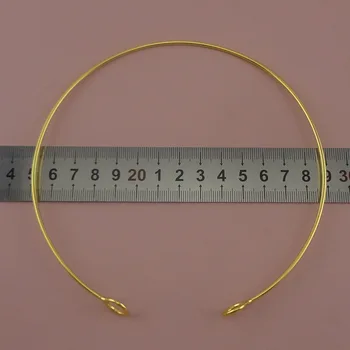 10PCS 2 mm Jediný Kovový Drôt hlavový most s 10 mm kruhy pre DIY Svadobné headpieces Vlasy Obruče Zlatý Striebra