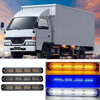 10PCS 24 LED Ultra-tenké Strobe Light Auto Auto Truck SUV Motocykel Blikajúce Lampa Truck Strane Značka Výstražné Blikajúce Svetlo Polície