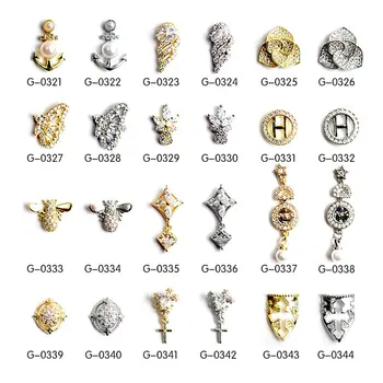 10pcs 3D Zirkón Crystal Kvet Prívesok Nail art šperky zliatiny nechty, dekorácia zirkón drahokamu Manikúra diamond nechtov Charms