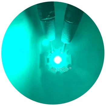 10pcs 3W 490nm - 495nm Cyan Ľadová Modrá Farba 3535 Epileds Vysoký Výkon LED Svetelný Žiarič Dióda na 16 mm / 20 mm Hliníka PCB