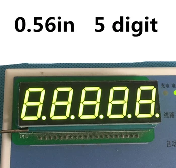 10PCS 5 Bitov Digitálne Trubice Led Displej 7 Segmentový Zelená 0.56 palcový spoločná katóda 0.56