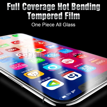 10pcs 5D Zakrivené Úplné Pokrytie Tvrdeného Skla na Obrazovku Film Pre iPhone 12 Mini 11 Pro Max XS XR X 8 7 6 6 Plus SE S Box