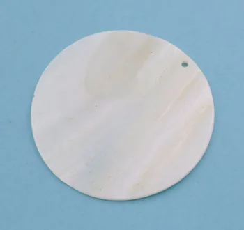 10pcs 60 mm okrúhle mince shell prírodná biela perleť šperky robiť