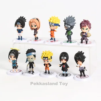 10pcs Anime Naruto Obrázok Nastaviť Zabuza Haku Kakashi Sasuke Naruto, Sakura Akcie Obrázok PVC Model Bábiky Hračky